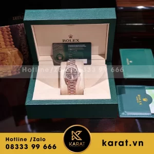 Đồng hồ rolex datejust 31 bọc vàng hồng độ kim cương moissanite
