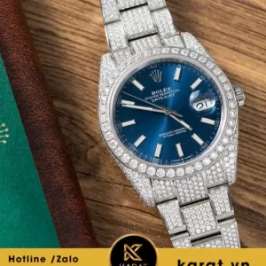 Đồng hồ Rolex Datejust 41mm 126334 Full moissanite