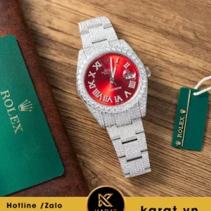 Đồng hồ Rolex Datejust 41mm 126334 Supreme Full moissanite replica