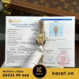 Đồng Hồ Rolex DateJust Bọc Vàng Mặt Vàng Champagne GM Factory 41mm