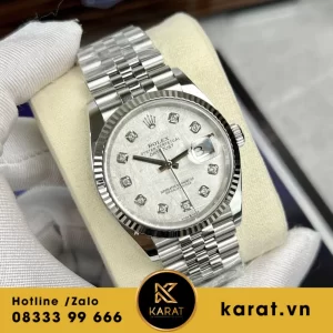 Đồng hồ  Rolex Datejust  Mặt Chế Tác Thiên Thạch Cọc Số Moissanite