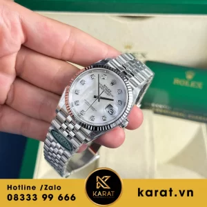 Đồng hồ  Rolex Datejust mặt khảm trai 36mm fake 1:1