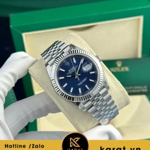 Đồng hồ Rolex Datejust mặt xanh dương vân nếp gấp nhà máy vs 41mm cal 3235