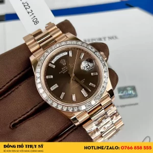 Đồng hồ Rolex Day Date  Bọc Vàng 18k  Kim Moissanite 170g