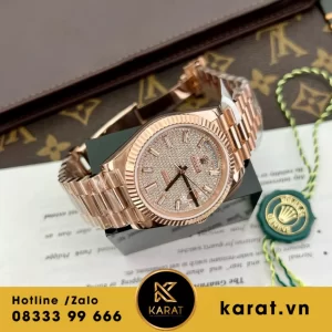 Đồng hồ rolex   Day Date Bọc Vàng 18k Kim Moissanite 175g