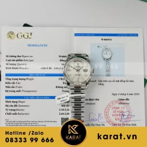 Đồng Hồ Rolex Day-Date Mặt MOP Chế Tác Đính Kim Cương Moissanite 40mm