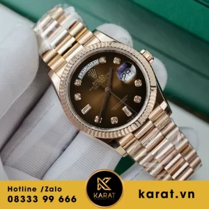 Đồng hồ rolex daydate 128235 bọc vàng bản nặng 135g rep 1:1