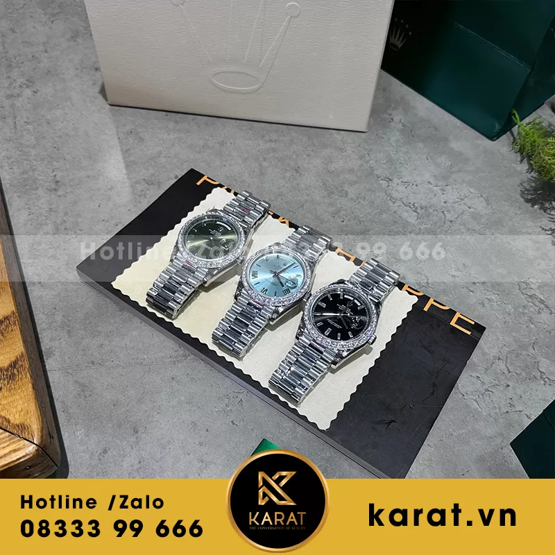 Đồng hồ rolex daydate độ kim cương