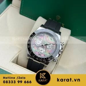 Đồng hồ rolex daytona 116518 độ mặt MOP xà cừ tím