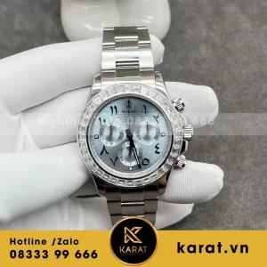 Đồng Hồ Rolex Daytona 116576TBR Chế Tác Platinum Kim Cương Thiên Nhiên Baguette Mặt Số Arabic 40mm