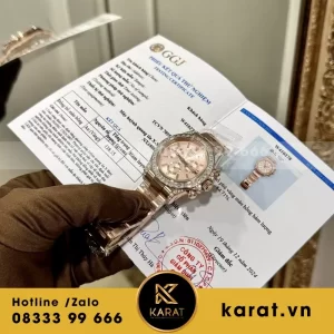 Đồng Hồ Rolex Daytona 126595TBR Chế Tác Bọc Vàng Đính Kim Cương Moissanite Baguette 40mm