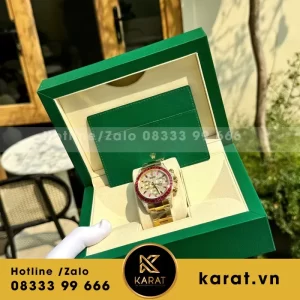 Đồng Hồ Rolex Daytona 126598TRU Chế Tác Bọc Vàng Thật + Ruby + Kim Cương Moissanite 40mm