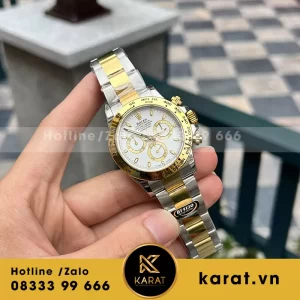 Đồng hồ rolex daytona demi yellow gold replica