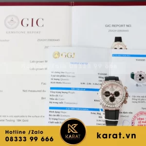 Đồng Hồ Rolex Daytona Loki Full Kim Moissanite Baguette HK 40mm