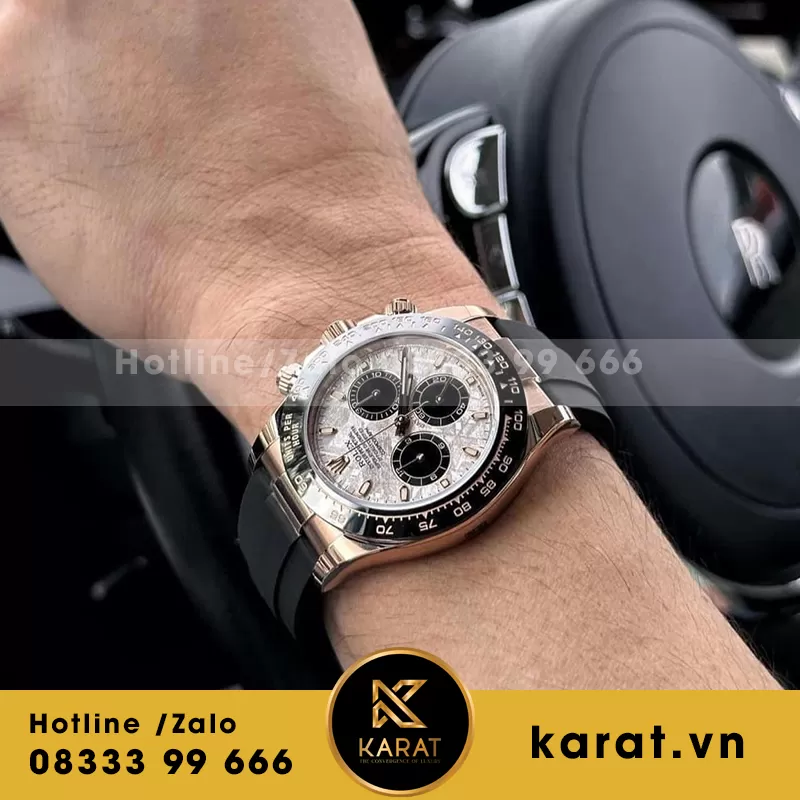 Đồng hồ rolex daytona mặt thiên thạch bọc vàng hồng