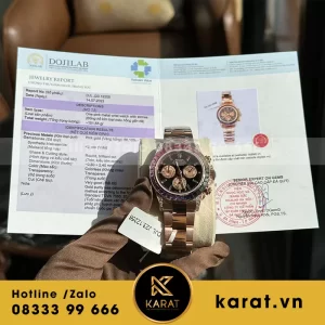 Đồng hồ rolex daytona rainbow 116595RBOW bọc vàng kim moissanite