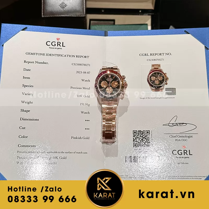 Đồng hồ rolex daytona rainbow bọc vàng replica