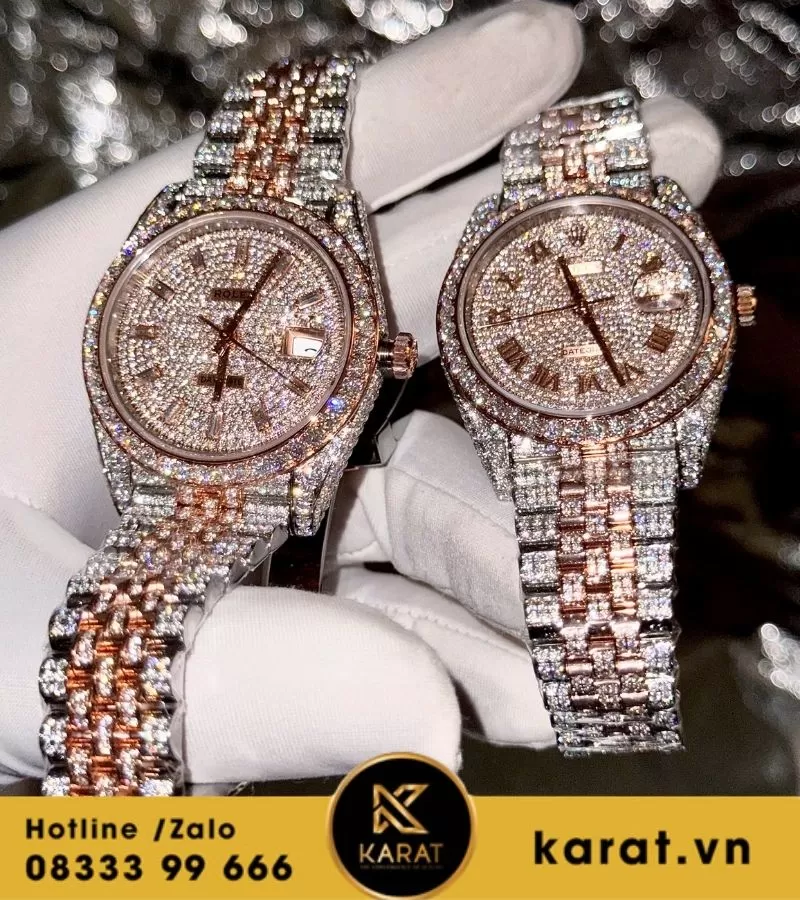 Đồng hồ Rolex độ full kim cương