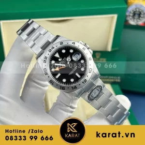 Đồng Hồ Rolex Explorer II 226570 Rep 11 Cao Cấp Nhất Mặt Đen Nhà Máy Clean 42mm