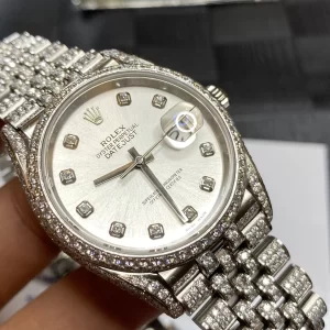Đồng Hồ Rolex Fake 1:1 Datejust 116234 Mặt Số Trắng Full Diamond