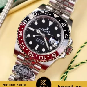 Đồng Hồ Rolex GMT-Master II Coke Custom Ceramic Black Red Bezel 116710 clean factory
