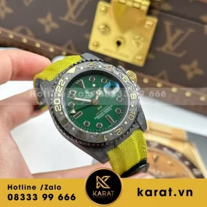 Đồng Hồ Rolex GMT-Master II Diw Replica 11 Vỏ Carbon Mặt Xanh Lá Cây 40mm