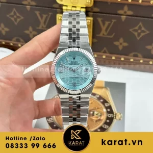 Đồng Hồ Rolex Land-Dweller 127236 Replica 11 Mặt Xanh Băng Họa Tiết Tổ Ong 36mm