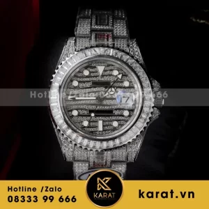 Đồng Hồ Rolex Nam Đính Đá GMT Master II Nhà Máy AMG 2024 40mm