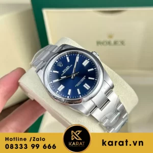 Đồng hồ  Rolex Oyster Perpetual 124300 mặt xanh dương replica