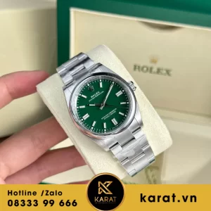 Đồng hồ Rolex Oyster Perpetual 126000 36mm green dial replica