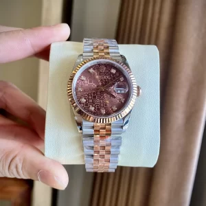 Đồng Hồ Rolex Rep 1:1 Datejust 41 126231 Mặt Số Vi Tính Chocolate Bọc vàng