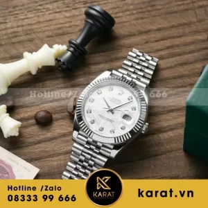 Đồng Hồ Rolex Rep 11 DateJust 3235 Mặt Số Số Trắng Nhà Máy VS 41mm