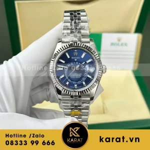 Đồng Hồ Rolex Rep 11 Sky Dweller 326934 Mặt Xanh Dây Jubilee 42mm