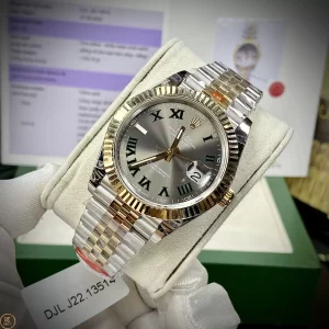 Đồng Hồ Rolex Replica 1:1 Datejust 41 126333 Mặt Số Xám Cọc Số La Mã