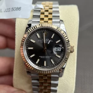 Đồng Hồ Rolex Siêu cấp 1:1 Datejust 41 126333 Mặt Số Đen Cọc Số Dạ Quang Bọc Vàng