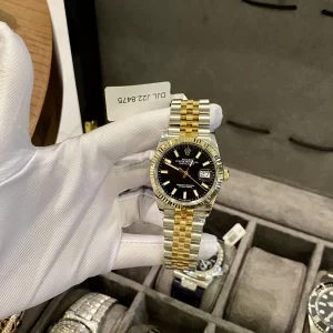 Đồng Hồ Rolex Siêu Cấp 1:1 Datejust 41 126333 Mặt Số Đen Cọc Số Dạ Quang Bọc Vàng Hồng 18k