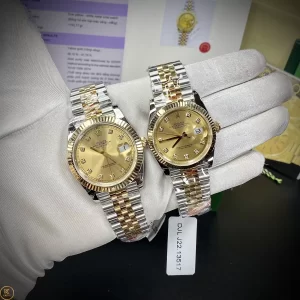 Đồng Hồ Rolex Siêu Cấp 1:1 Datejust 41 126333 Mặt Số Vàng Champagne Nạm Kim Cương