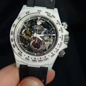Đồng Hồ Rolex Siêu Cấp Daytona Vỏ Carbon Mặt Skeleton