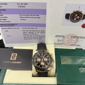 Đồng Hồ Rolex Yacht-Master 116655 Mặt Số Đen Vàng Hồng 18k