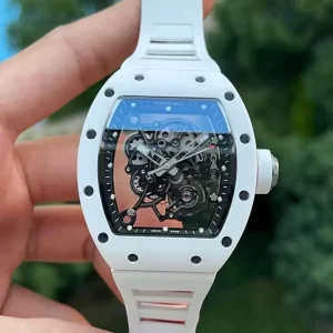 Đồng Hồ Richard Mille Siêu Cấp RM055 Carbon All White 44mm