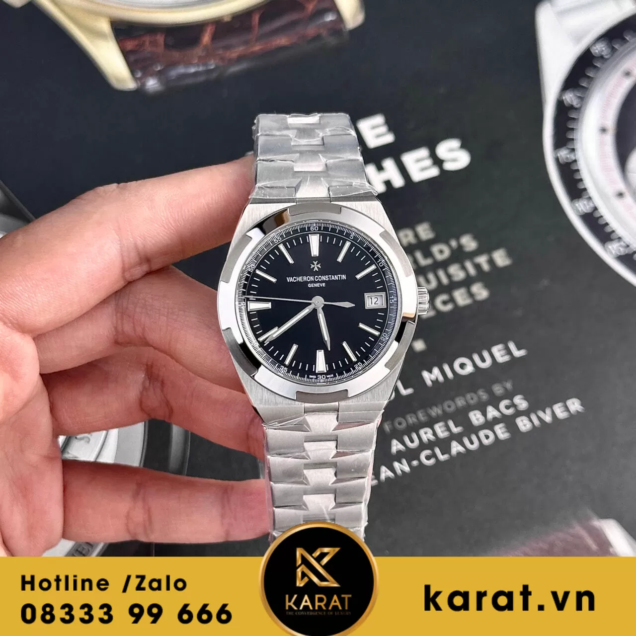Đồng hồ Vacheron Constantin Overseas black dial rep 1:1