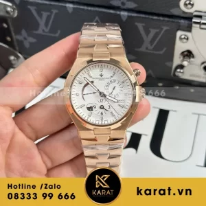 Đồng Hồ Vacheron Constantin Overseas Dual Time 47450 Chế Tác Mặt Trắng 9F 42mm