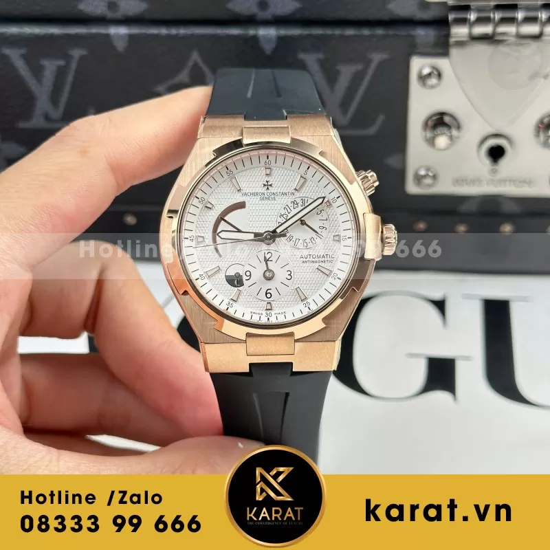 Đồng Hồ Vacheron Constantin Replica 11 Overseas Dual Time 47450 Mạ Vàng Hồng Xưởng 9F 42mm