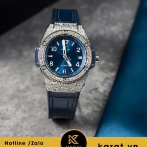 Hublot Bigbang One Click Steel Pave 39mm Blue Navy custom diamond