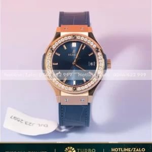 Hublot Classic Fusion King gold 38mm niềng Moissanite