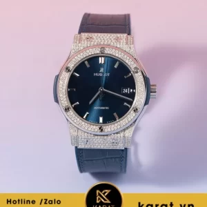 Hublot Classic Fusion Titan 42mm full kim cương thiên nhiên replica