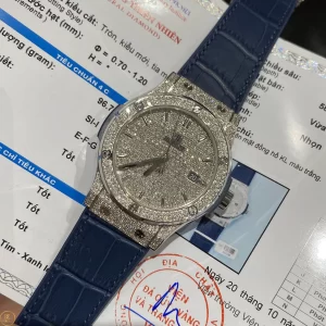 Hublot Classic Fusion Xanh Navy 42mm Full Diamond