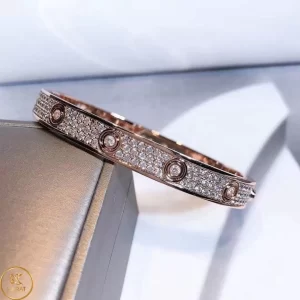 Lắc Tay Cartier Love 3 LINE DIAMOND