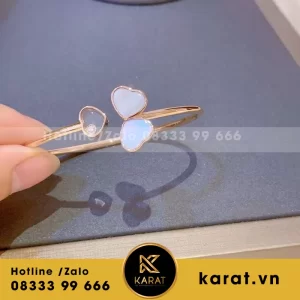 Lắc tay CHOPARD Happy hearts with pink Vàng 18k