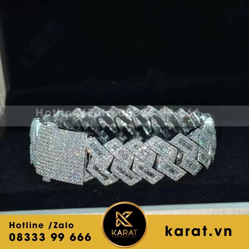 Lắc Tay Cuban 10K Moissanite